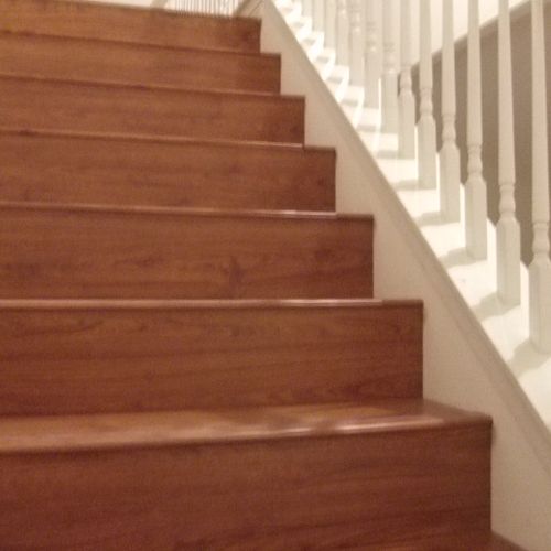Custom Stairs Laminate Job 
Thank you for your tim
