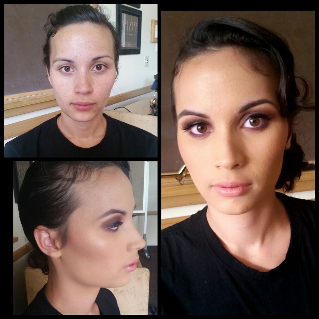 This bride wanted very dramatic eyes. I did smokey