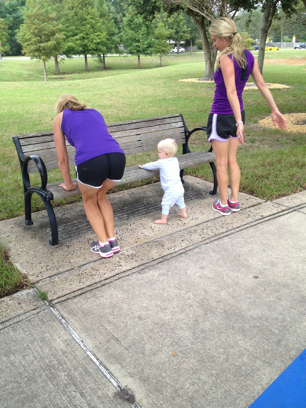 Baby/kid friendly. Let them play in the park while