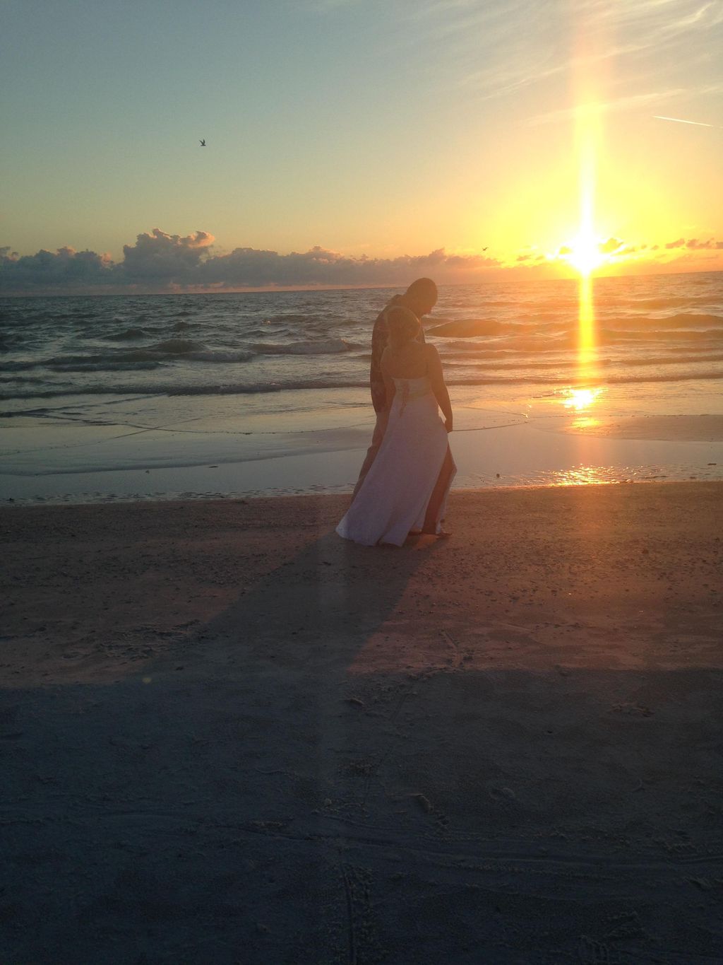 First stroll as Mr. and Mrs. on Siesta Key