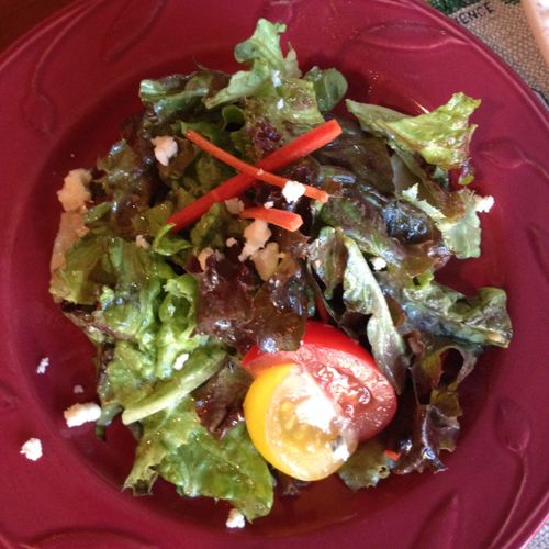 Mother's Day simple summer salad with heirloom tom