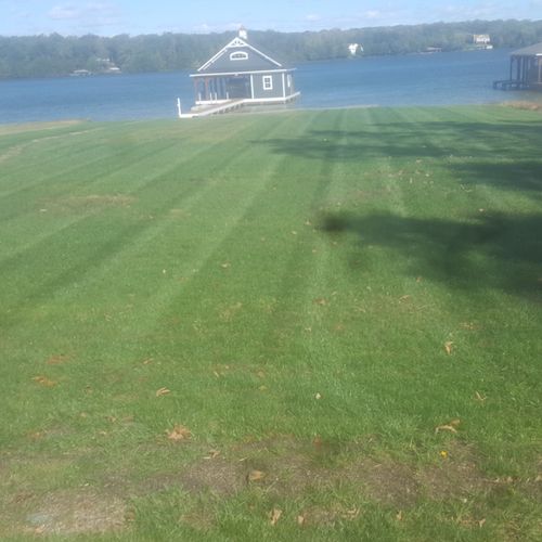Yard on lake anna that we cut and maintain