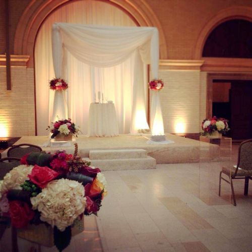 Ceremony set up, romantic, light and beautiful!   