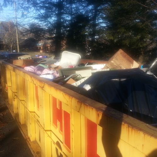 We filled this dumpster while cleaning out a home 