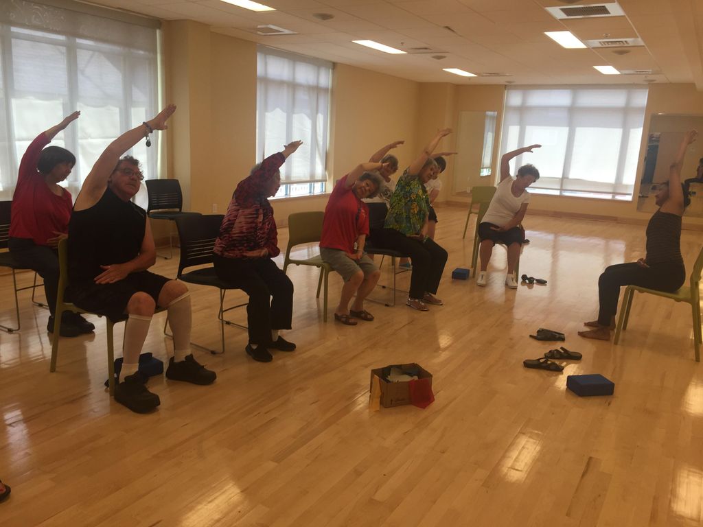 Senior Chair yoga at Roxbury Tenants of Harvard