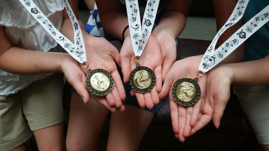 Earned medals for their hard work.