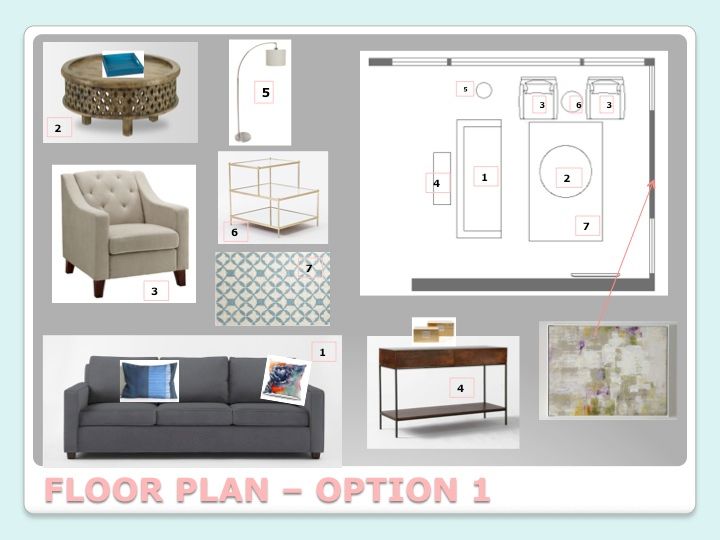 Example Custom Living Room Interior Decor + Floor 