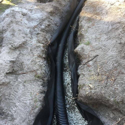 gutter underground drain