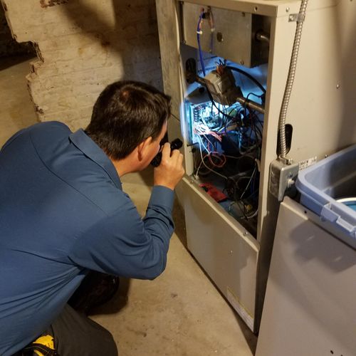 Huron Inspections, LLC performing furnace inspecti