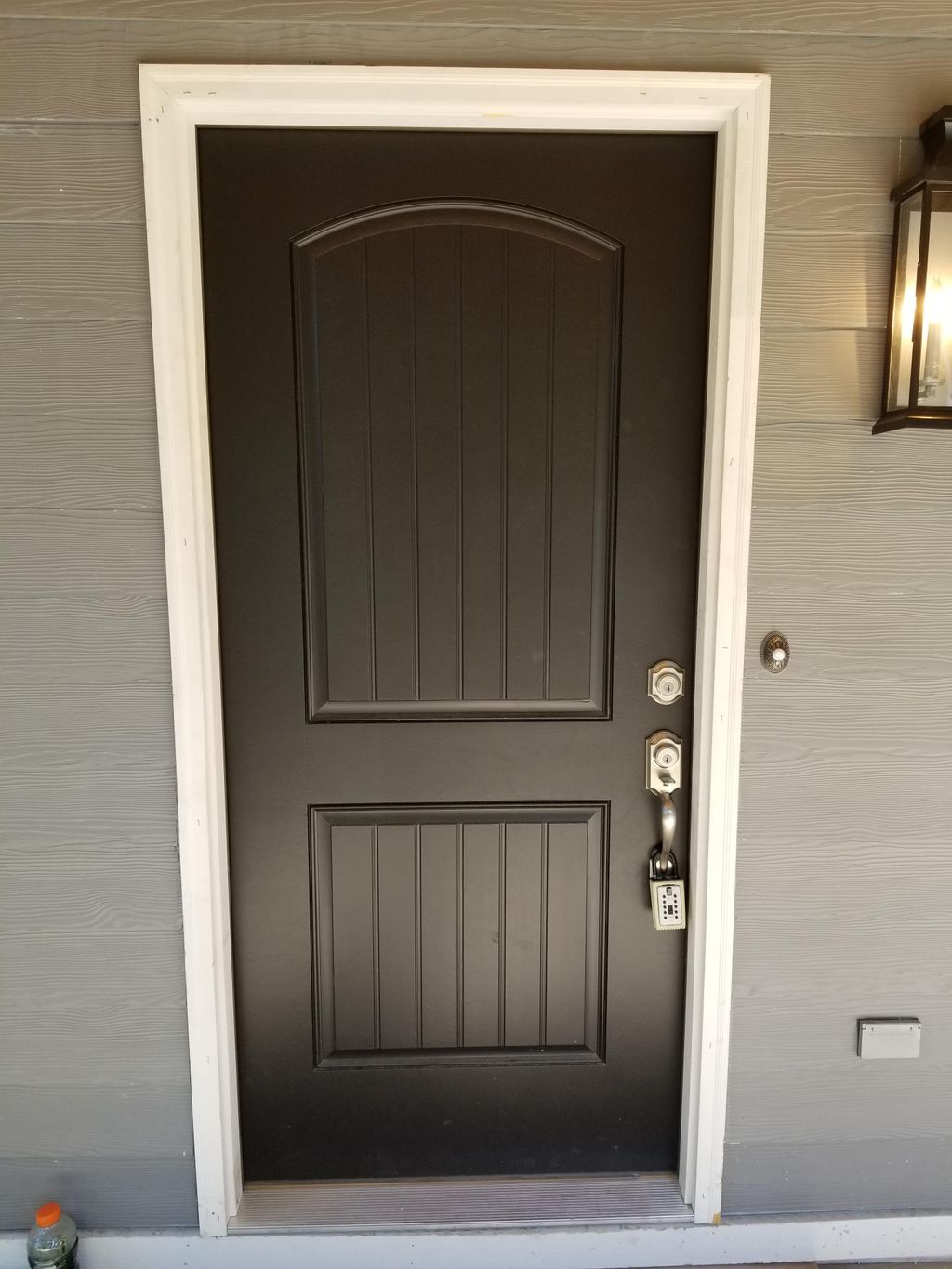 painted and installed exterior door