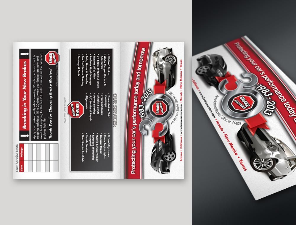 This is a tri-fold, in car maintenance record broc