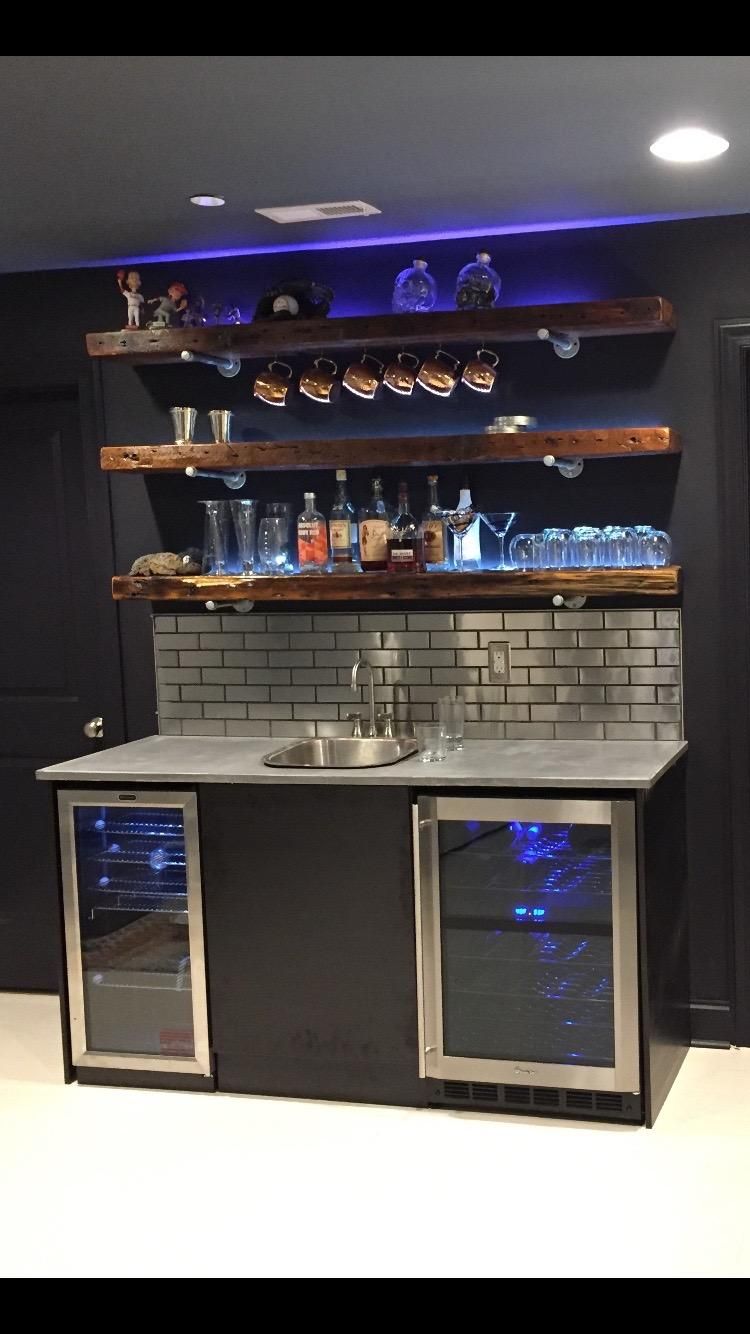 Custom bar made from 150 yr old wood