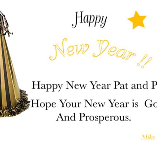 A New Year greeting note