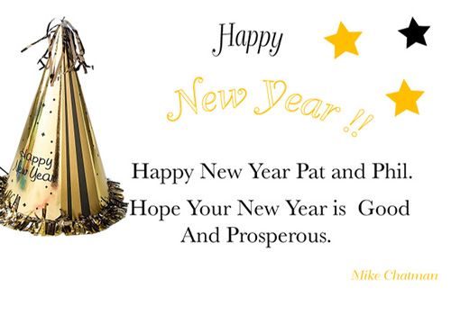 A New Year greeting note