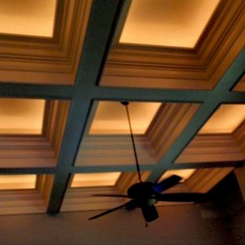 Coffered Ceiling with lighting