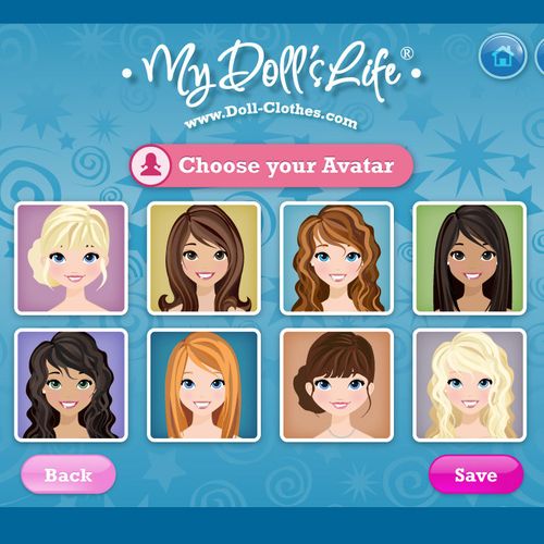 iOS and Android App with games for girls.