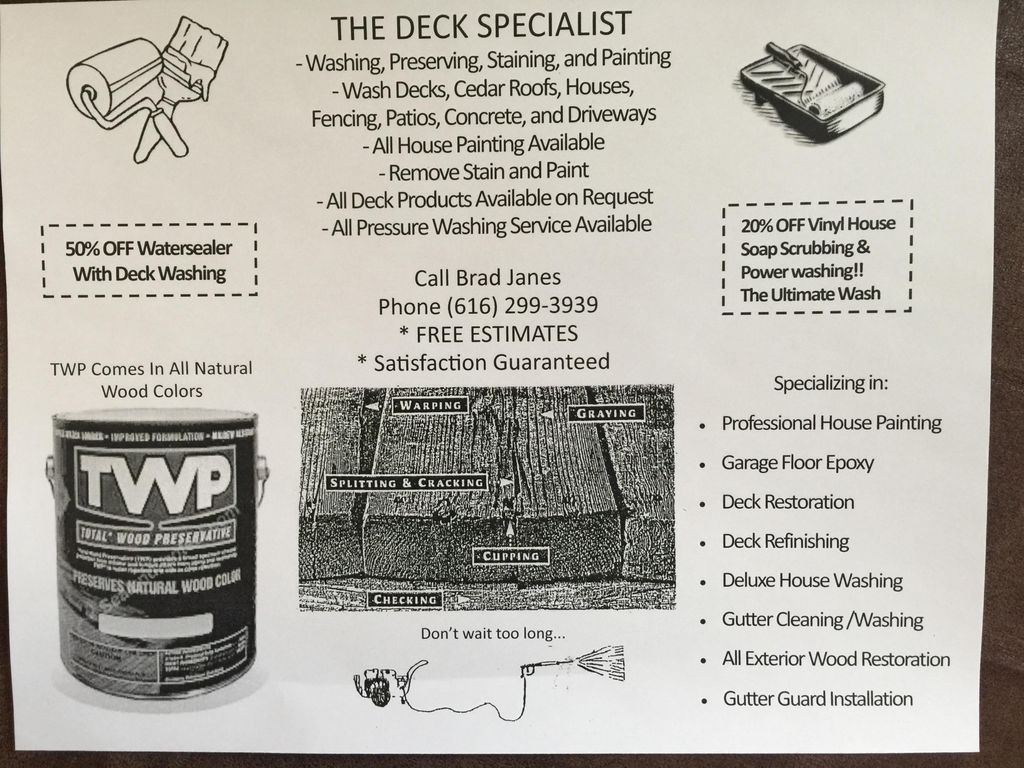 Deck Restoration Specialist and House Painting