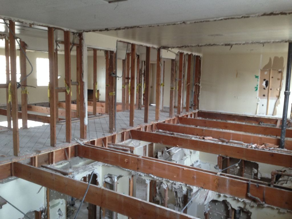 Interior of LDS church after deconstruction. We re