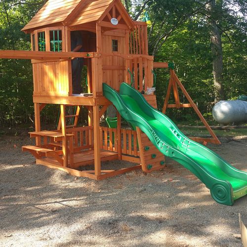 outdoor playset assembly