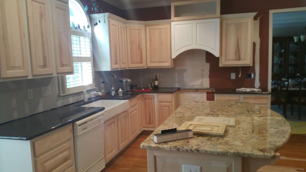 Cabinet Refinish Before