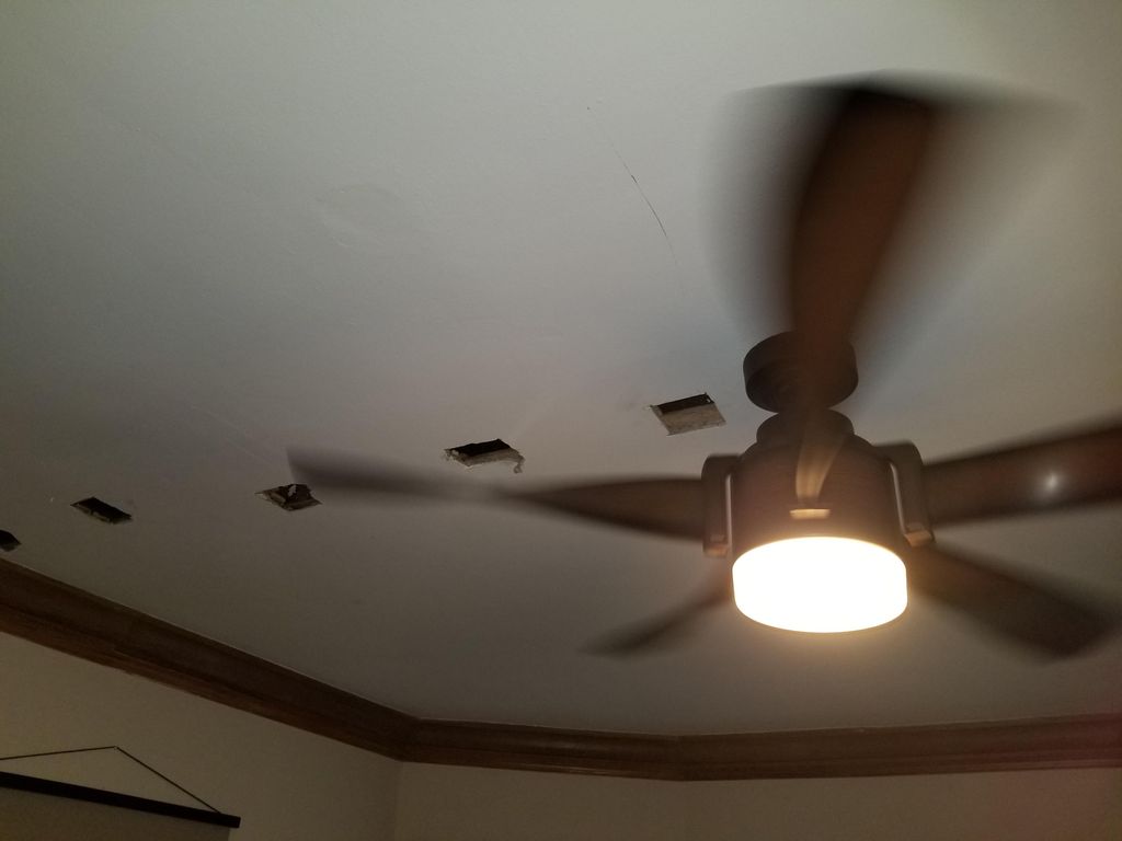 New wire installation for ceiling fan (1st floor, 