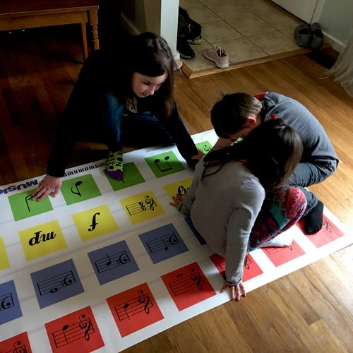 Musical Twister-Style Mat, designed by my friend R