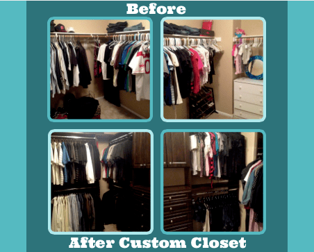 We design and install custom closets from an organ