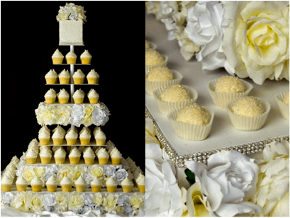 Beautiful Wedding Cupcakes with French Theme from 
