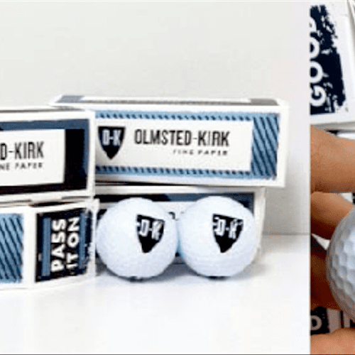 Golf Ball Boxes and Golf Balls. Digitally printed 