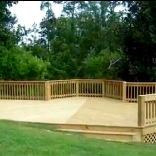 The deck we built to a 4000 sq. ft. Florida home.