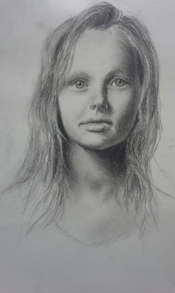 A portrait I drew with charcoal