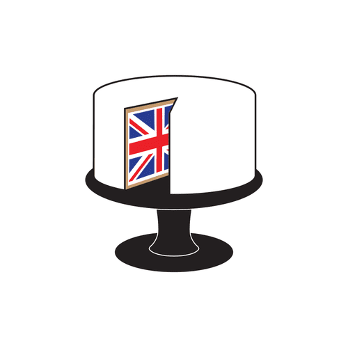 Cake logo for British born client (Adobe Illustrat