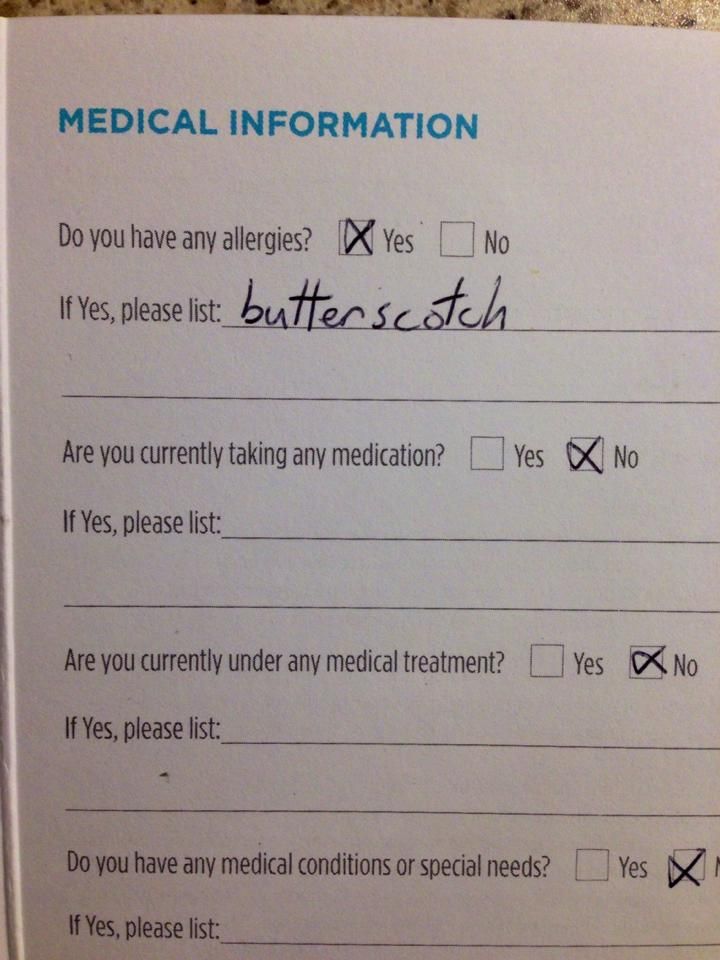 A sample of what is needed to fill out upon servic