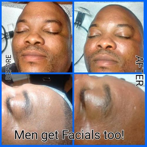 Men get facials too!