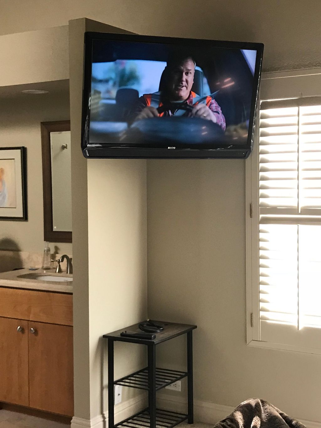 Master bedroom wall space was limited. We can put 
