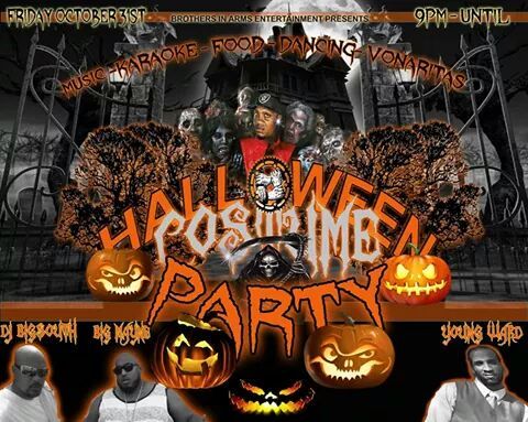 Annual Halloween Party. DJ services and graphics.