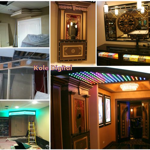 The transformation of a home theater entrance desi