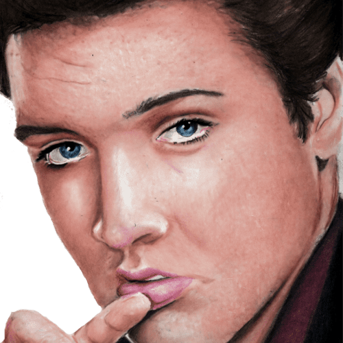 Elvis A. Presley (1935-1977) Drawn with Prisma Col