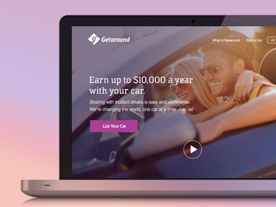 Responsive website layout for Getaround (Concept)