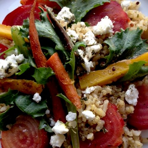 Roasted Beets, Goat Cheese & Quinoa Salad
