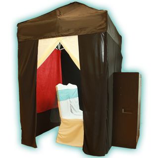 Our photo booth is fully enclosed.