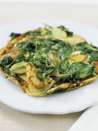 Something very simple Spinach and Chevre Tortilla 