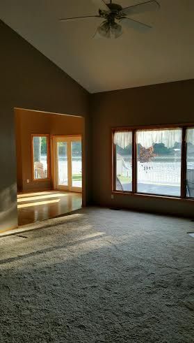 Interior Painting Of Beautiful Lake House.  Tall c