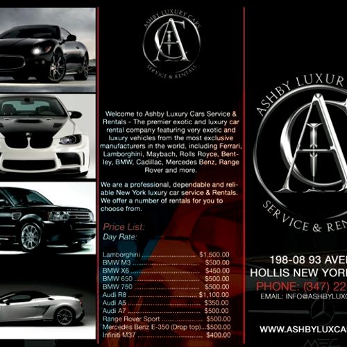 Ashby Luxury car Service brochure