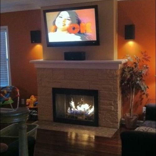 Premium Fireplace Install Package with adding a po