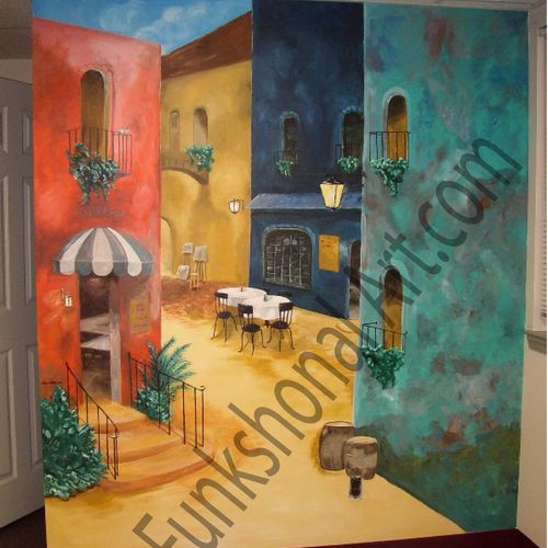 A village in Tuscany! Transform a wall in your hom