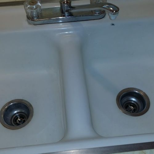 Clean sink when we were done