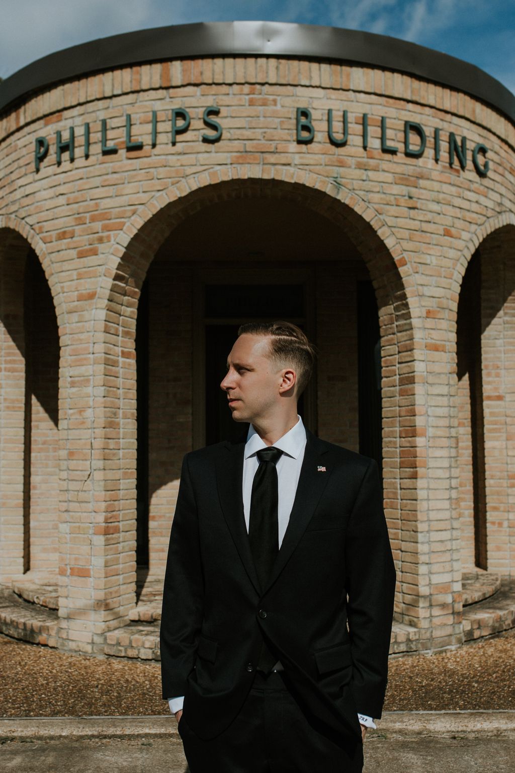 Outside the Phillips Building