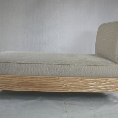 Carved Base Chaise
