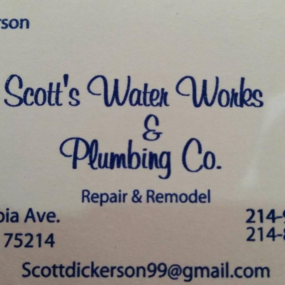 Scott's water works and plumbing company